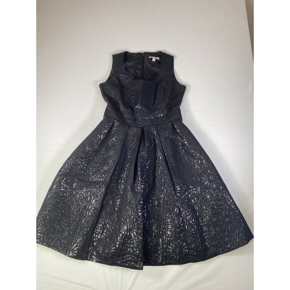 Eva Mendes Womens Black Fit Flare Dress Sleeveless Size 4 - Picture 3 of 12